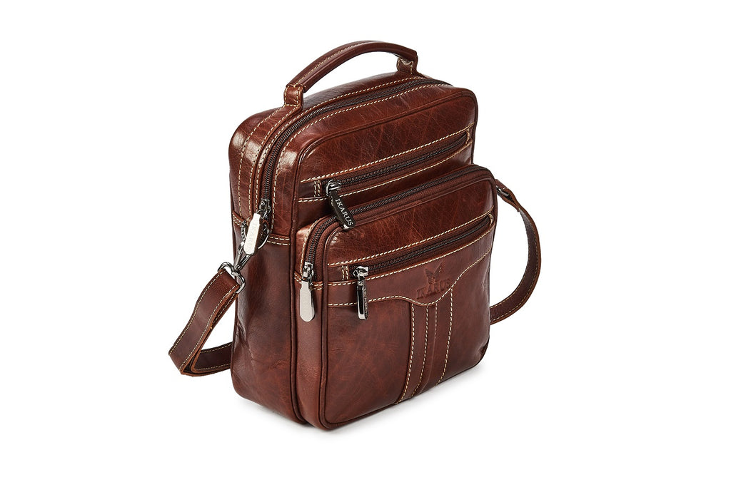 COMING SOON. Quality Full Grain Hunter Leather Shoulder/Crossbody Bag. Style No: 51021.