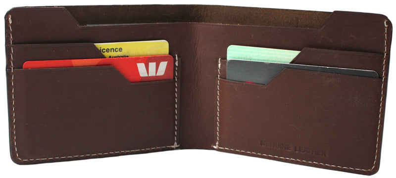 RFID Genuine Leather Wallet. Colours: Black or Brown. Style No: 11002