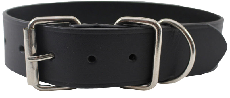 Quality Full Grain Leather Dog Collar. Width: 40mm. Colours: Black or Brown.