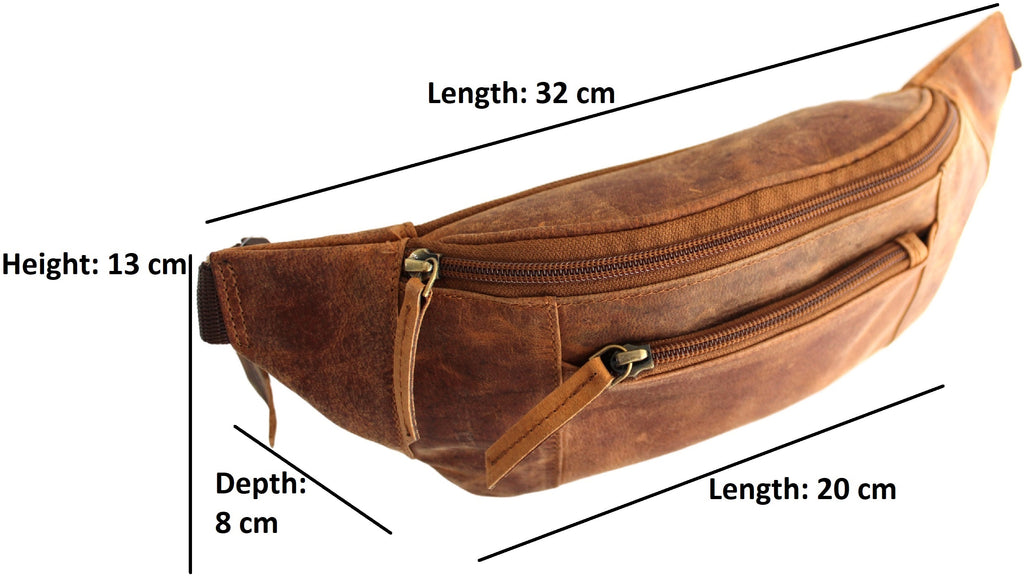 Quality Full Grain Hunter Leather Waist Bag. Style No: 72003.