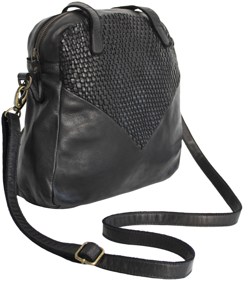 Quality Full Grain Leather Shoulder Bag with Adjustable Shoulder Strap. Style No:1818-1