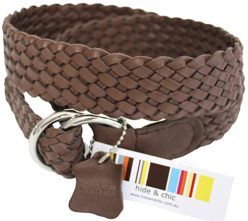 Quality Full Grain Leather Plaited Belt. Style No: 41037