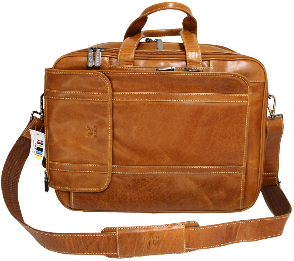 Quality Full Grain Leather Travel Bag / Briefcase. Doubles as Backpack.