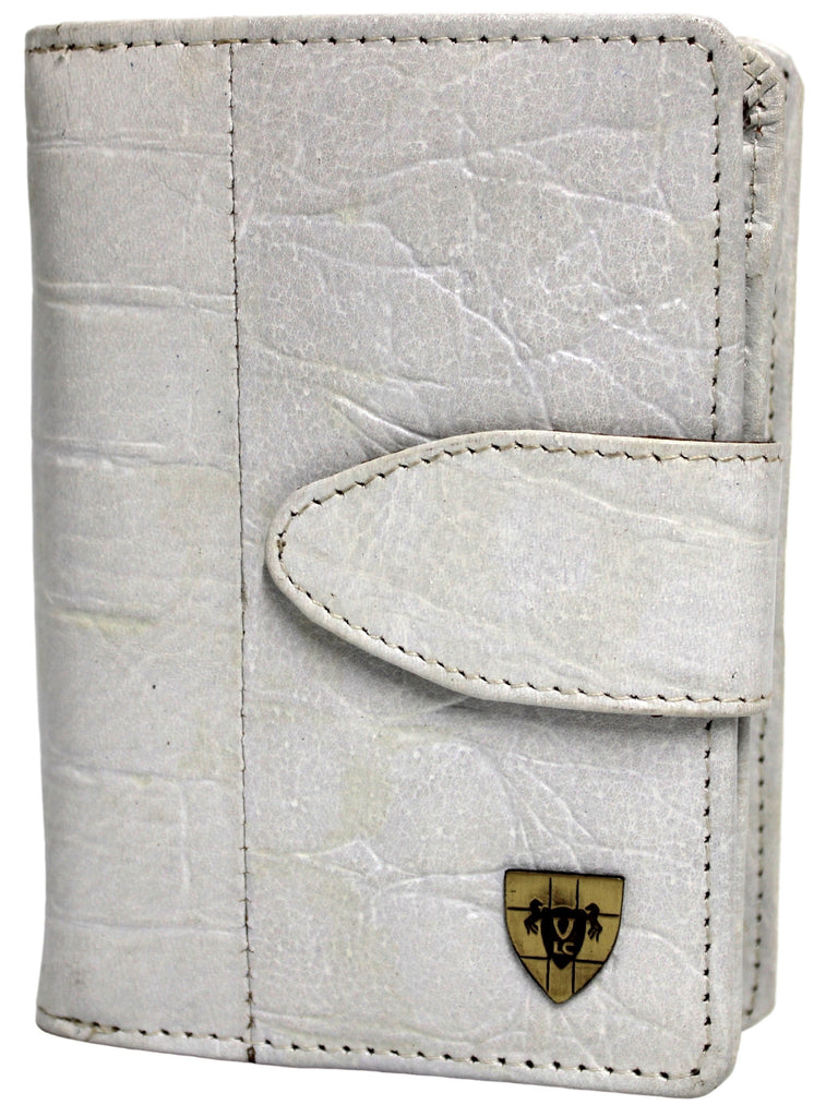 Quality Full Grain Genuine Leather Purse. Colour: White.