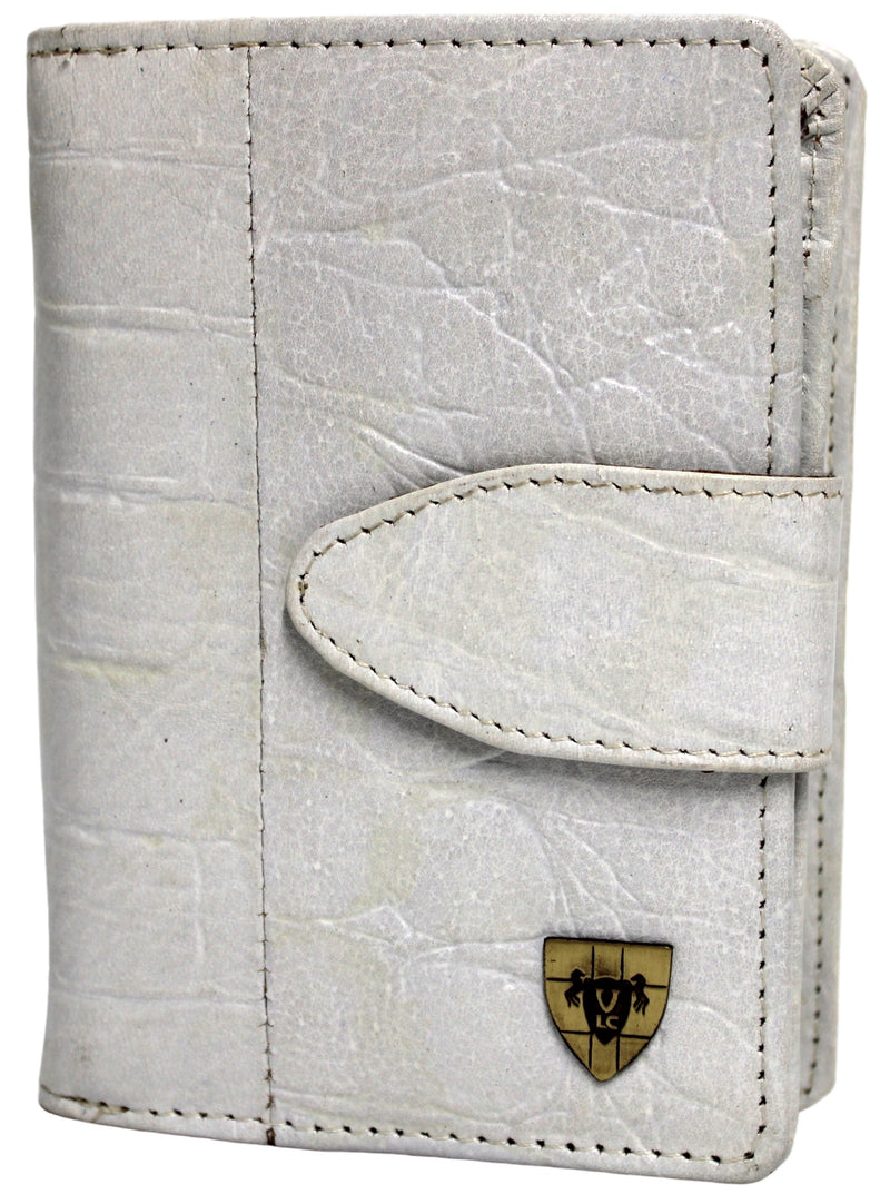 Quality Full Grain Genuine Leather Purse. Colour: White.