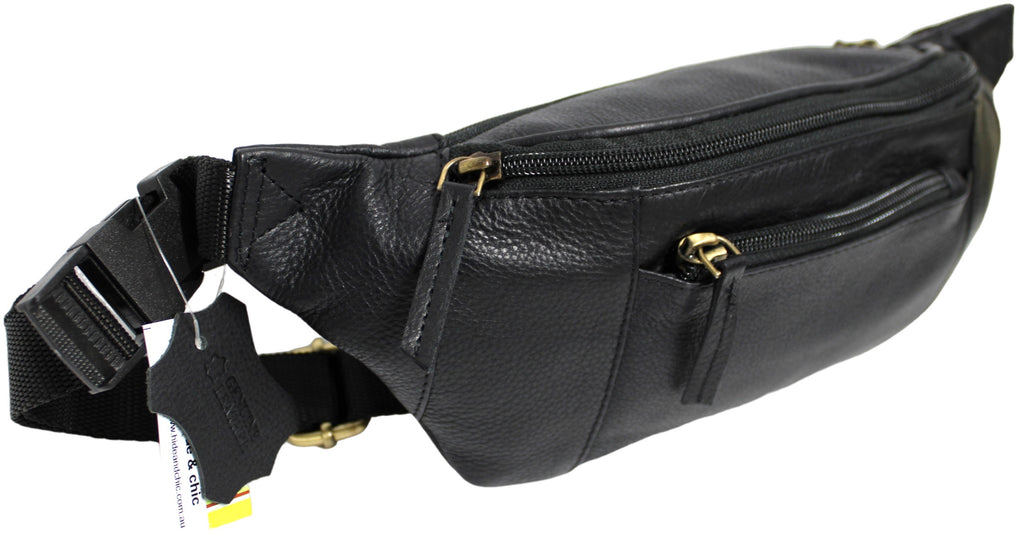 Quality Full Grain Hunter Leather Waist Bag. Style No: 72003.