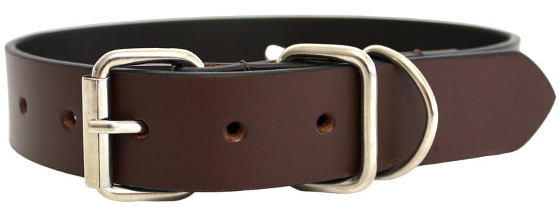 Quality Full Grain Leather Dog Collar. Width: 30mm.