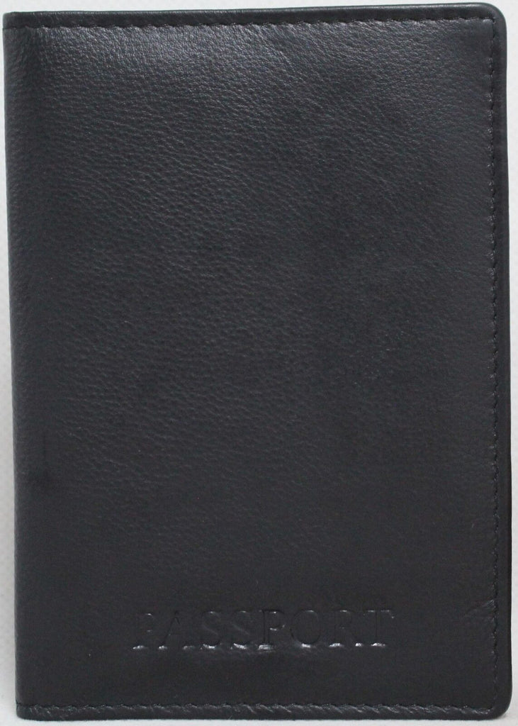 Printed leather passport holder