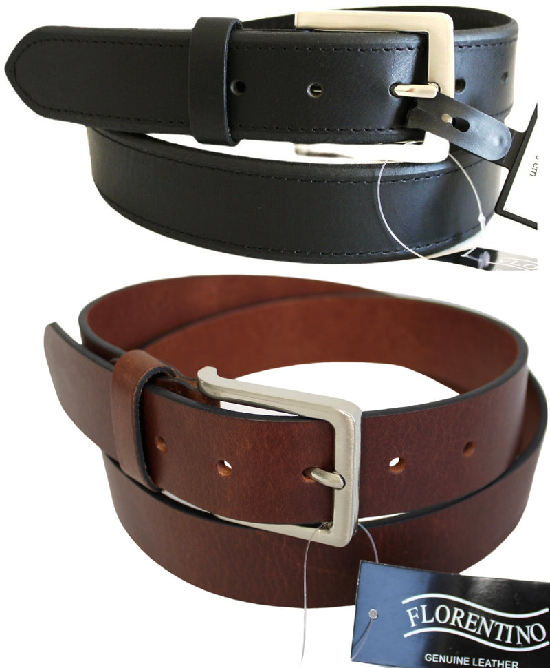 Budget New Genuine Leather Belt. Colour: Black or Brown. Style: 41016. Florentino